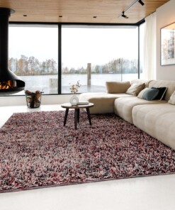 Hoogpolig vloerkleed wol - Aurelia paars - sfeer
