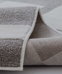 Japandi vloerkleed - Ridge Elv crème/grijs - close up