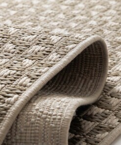 Jute balkonkleed - Alvra Dot beige - close up