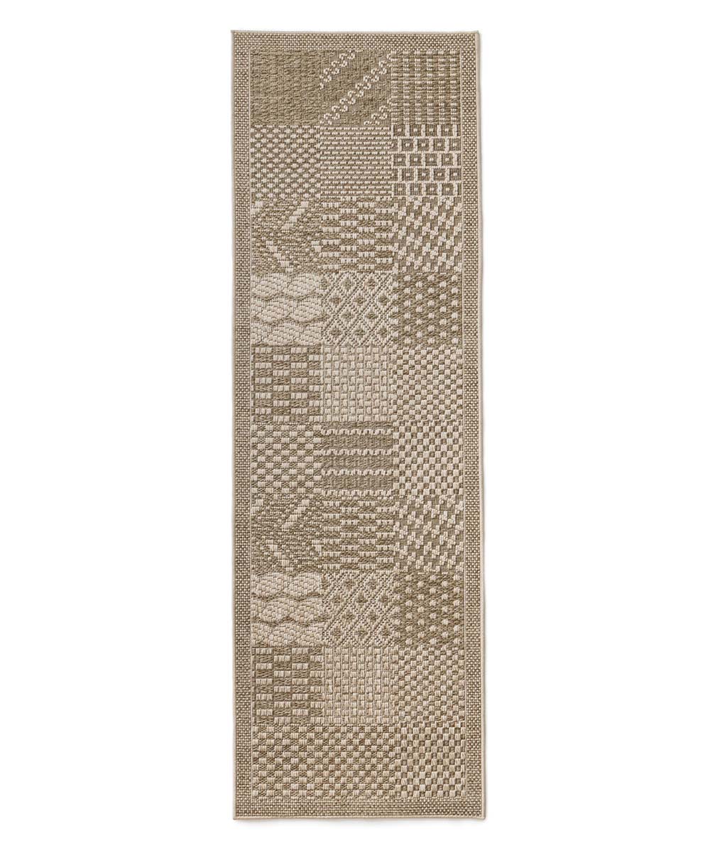 Jute balkonkleed - Alvra Tile beige - overzicht Jute balkonkleed - Alvra Tile beige - overzicht