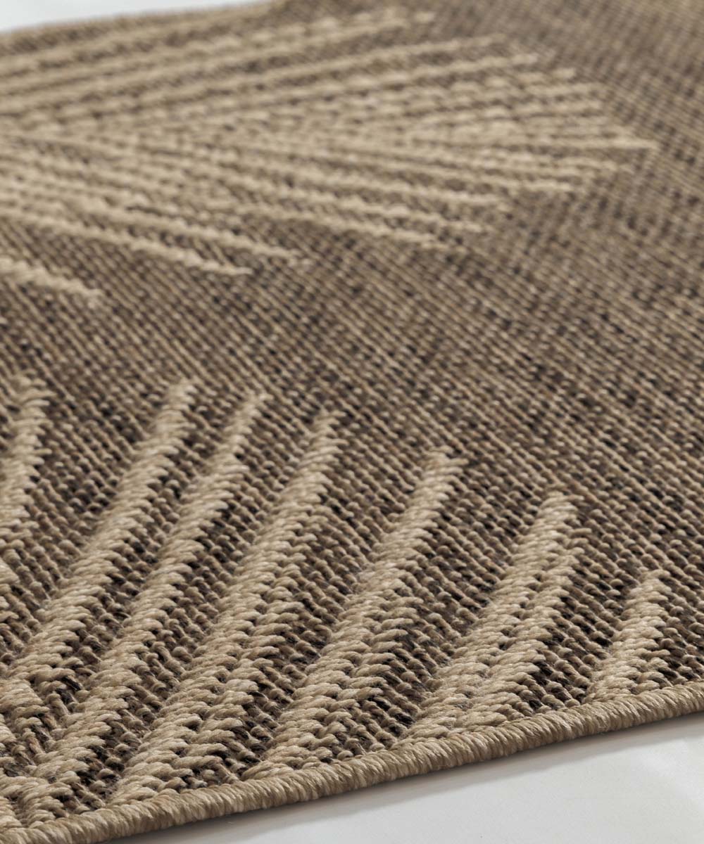 Jute balkonkleed - Cana Palma beige - close up Jute balkonkleed - Cana Palma beige - close up