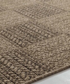 Jute balkonkleed - Cana Quadro beige - close up