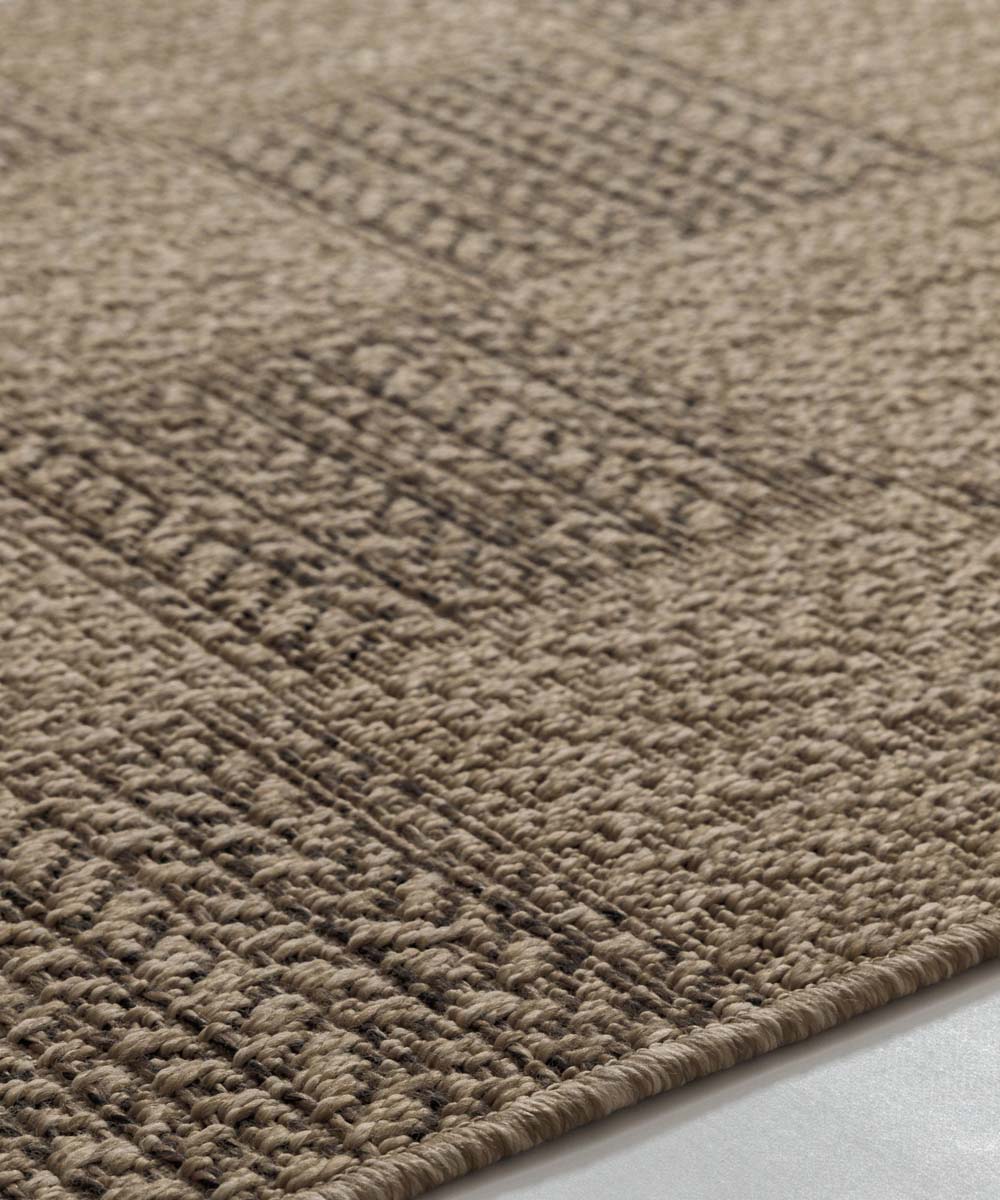 Jute balkonkleed - Cana Quadro beige - close up Jute balkonkleed - Cana Quadro beige - close up