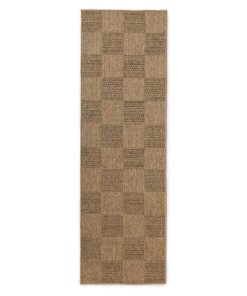 Jute balkonkleed - Cana Quadro beige - overzicht