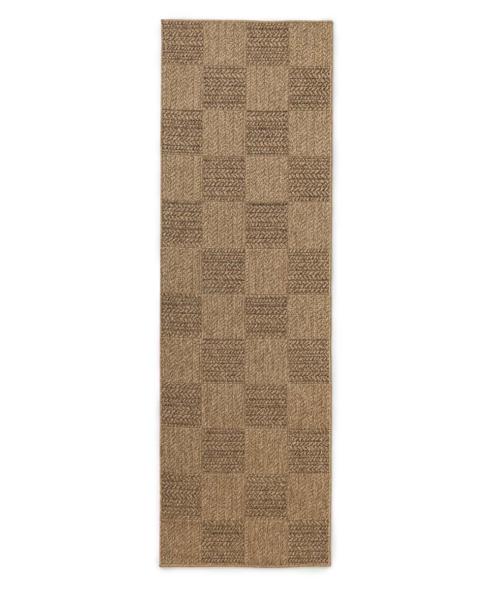 Jute balkonkleed - Cana Quadro beige - overzicht Jute balkonkleed - Cana Quadro beige - overzicht