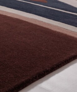 Modern vloerkleed - Skulptur Canyon rood/blauw - close up, thumbnail Modern vloerkleed - Skulptur Canyon rood/blauw - close up, thumbnail