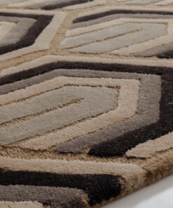 Modern vloerkleed - Skulptur okergeel - close up, thumbnail Modern vloerkleed - Skulptur okergeel - close up, thumbnail