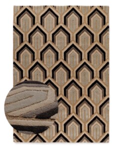 Modern vloerkleed - Skulptur okergeel - overzicht