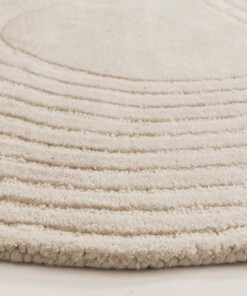 Organisch design vloerkleed - Balans Flow ivoor - close up, thumbnail