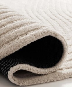 Organisch design vloerkleed - Balans Flow ivoor - close up, thumbnail