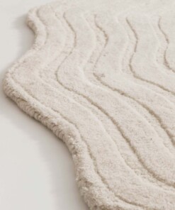 Organisch design vloerkleed - Balans Oyster ivoor - close up, thumbnail Organisch design vloerkleed - Balans Oyster ivoor - close up, thumbnail