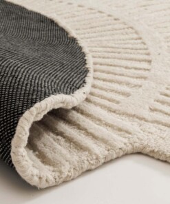 Organisch design vloerkleed  - Balans Shell ivoor - close up, thumbnail