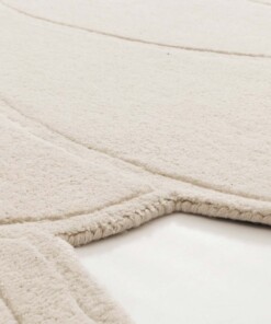 Organisch design vloerkleed - Balans Stone ivoor - close up, thumbnail