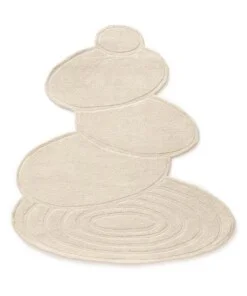 Organisch design vloerkleed - Balans Stone ivoor - overzicht