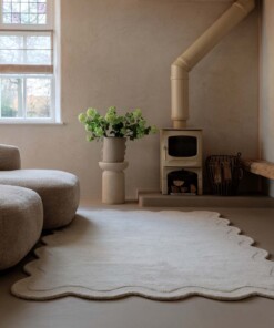 Organisch design vloerkleed - Balans Swirl ivoor - sfeer