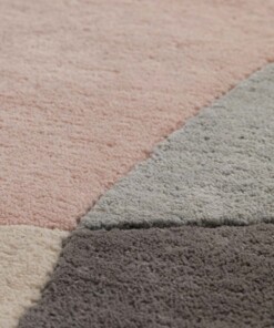 Organisch wollen vloerkleed - Dune abrikoos - close up