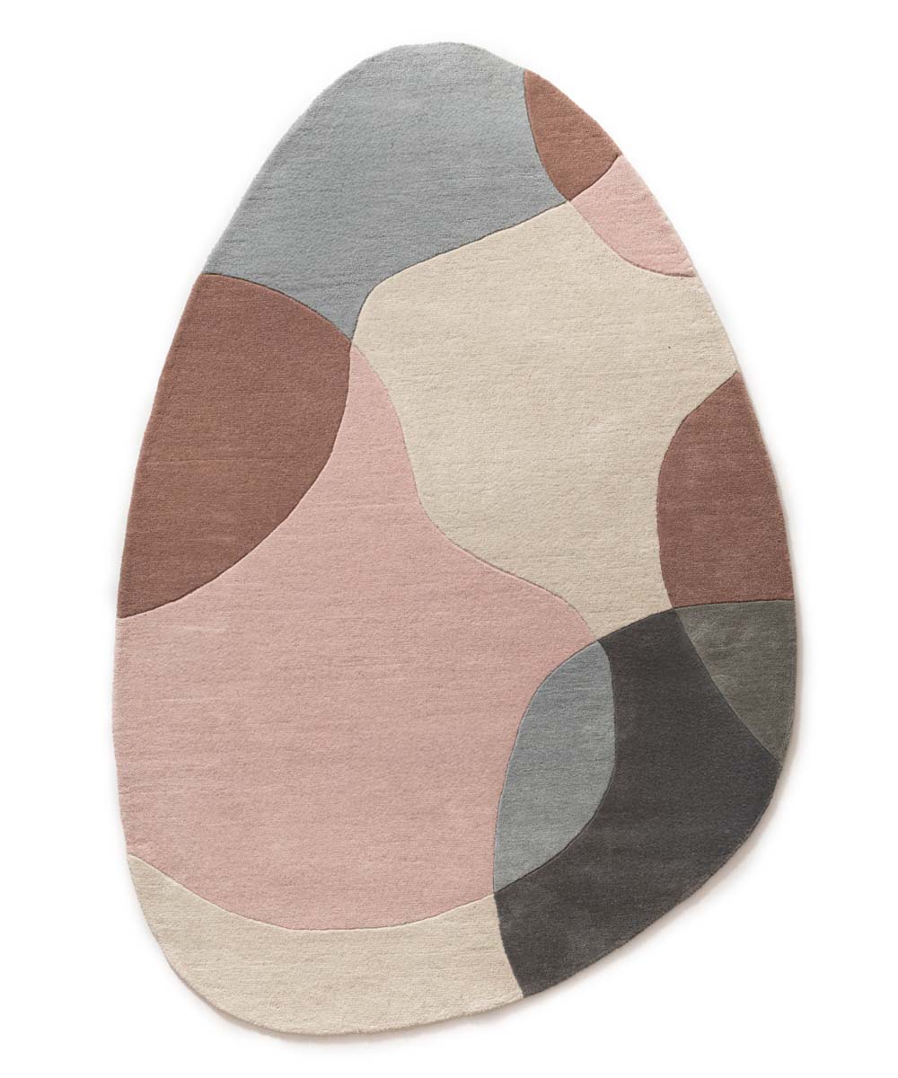 Organisch wollen vloerkleed - Dune abrikoos - overzicht Organisch wollen vloerkleed - Dune abrikoos - overzicht