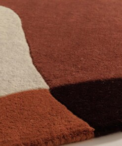 Wollen vloerkleed - Dune terracotta - close up