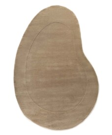 Organisch wollen vloerkleed - Flyt Pebble beige - overzicht, thumbnail
