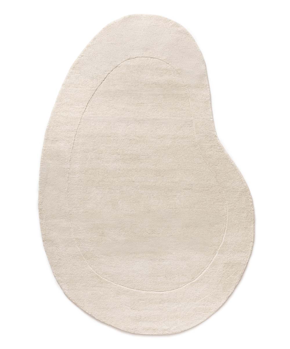 Organisch wollen vloerkleed - Flyt Pebble ivoor - overzicht Organisch wollen vloerkleed - Flyt Pebble ivoor - overzicht