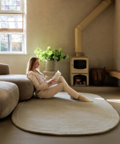 Organisch wollen vloerkleed - Flyt ivoor - sfeer