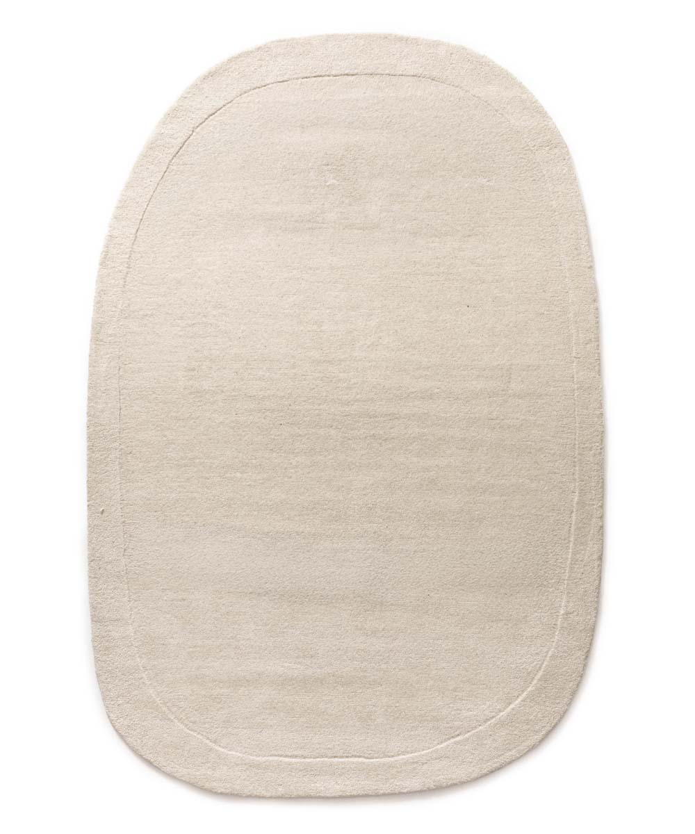 Organisch wollen vloerkleed - Flyt ivoor - overzicht Organisch wollen vloerkleed - Flyt ivoor - overzicht