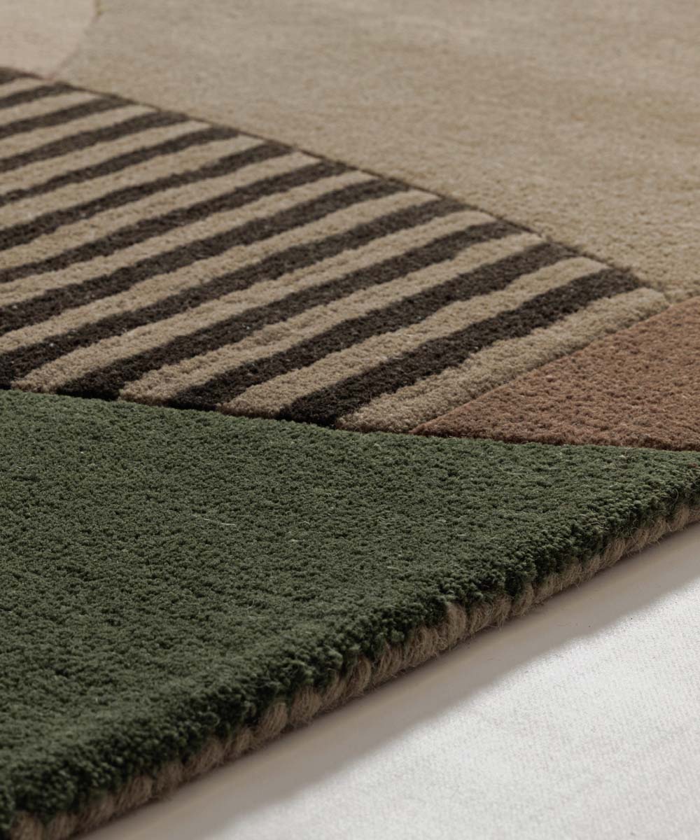 Retro vloerkleed - Skulptur Eye groen - close up Retro vloerkleed - Skulptur Eye groen - close up