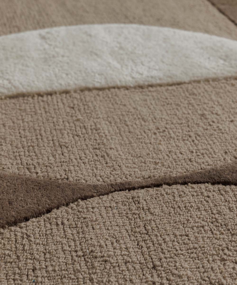 Retro vloerkleed - Summit Circles beige - close up Retro vloerkleed - Summit Circles beige - close up