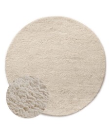 Rond berber vloerkleed Nomad ivoor - overzicht, thumbnail