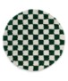 Rond checkerboard vloerkleed - Check ivoor/jade - overzicht, thumbnail