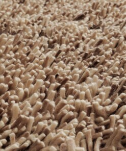 Rond wollen vloerkleed - Aurelia ivoor/beige - close up, thumbnail