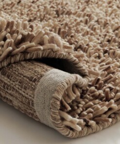 Rond wollen vloerkleed - Aurelia ivoor/beige - close up, thumbnail