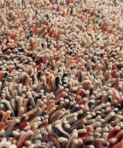 Rond wollen vloerkleed - Aurelia multi - close up, thumbnail Rond wollen vloerkleed - Aurelia multi - close up, thumbnail