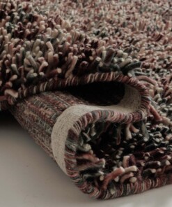 Rond wollen vloerkleed - Aurelia paars - close up, thumbnail Rond wollen vloerkleed - Aurelia paars - close up, thumbnail