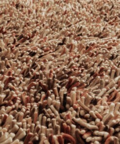 Rond wollen vloerkleed - Aurelia terracotta - close up, thumbnail Rond wollen vloerkleed - Aurelia terracotta - close up, thumbnail