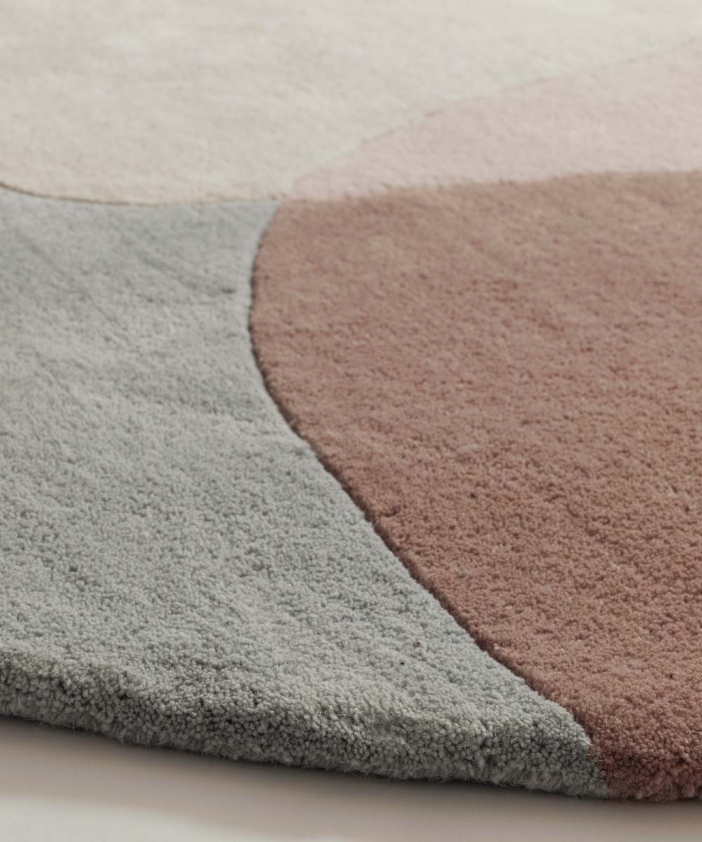 Organisch wollen vloerkleed - Dune abrikoos - close up Organisch wollen vloerkleed - Dune abrikoos - close up