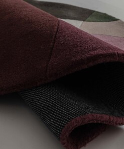 Rond wollen vloerkleed - Dune paars - close up, thumbnail
