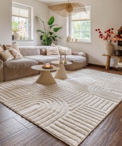 Scandinavisch vloerkleed - Arc Bend crème - sfeer