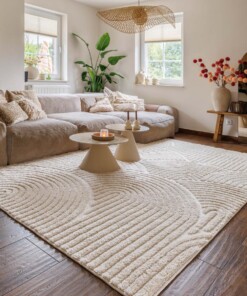 Scandinavisch vloerkleed - Arc Curve crème - sfeer