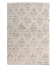 Scandinavisch vloerkleed - Fjord Dvale grijs/crème - overzicht, thumbnail