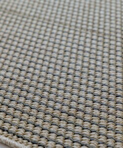 Vierkant jute buitenkleed - Sunny beige - close up