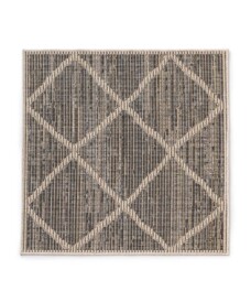 Vierkant jute buitenkleed ruiten - Sunny naturel - overzicht, thumbnail