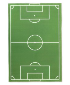 Wasbaar kindervloerkleed - Fluffito Field groen - overzicht, thumbnail