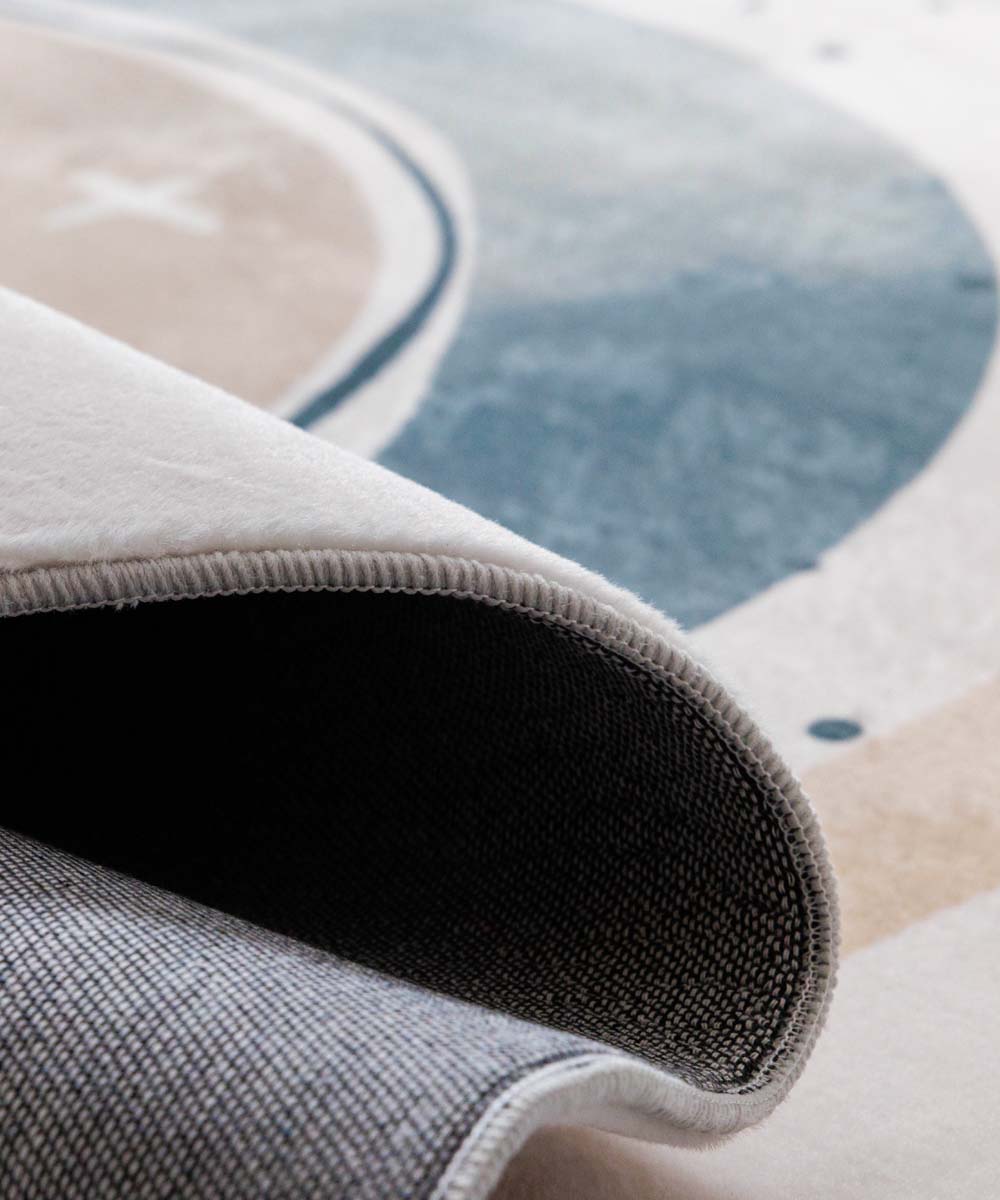 Wasbaar kindervloerkleed - Fluffito Hartjes multi - close up Wasbaar kindervloerkleed - Fluffito Hartjes multi - close up