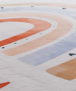 Wasbaar kindervloerkleed - Fluffito Regenboog multi - close up, thumbnail Wasbaar kindervloerkleed - Fluffito Regenboog multi - close up, thumbnail