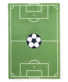 Wasbaar kindervloerkleed - Fluffito Strike groen - overzicht, thumbnail