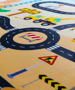 Wasbaar kindervloerkleed - Snugway Build Multi - close up, thumbnail