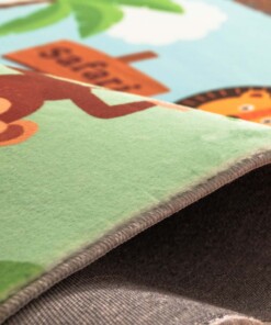Wasbaar kindervloerkleed - Snugway Jungle groen - close up, thumbnail