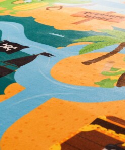 Wasbaar kindervloerkleed - Snugway Piraten multi - close up