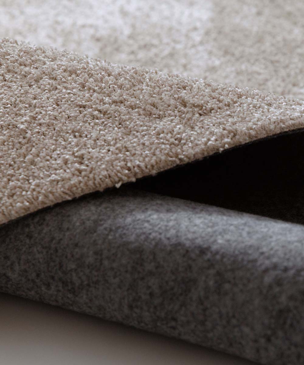 Wasbaar vloerkleed rond - Fresh beige - close up Wasbaar vloerkleed rond - Fresh beige - close up